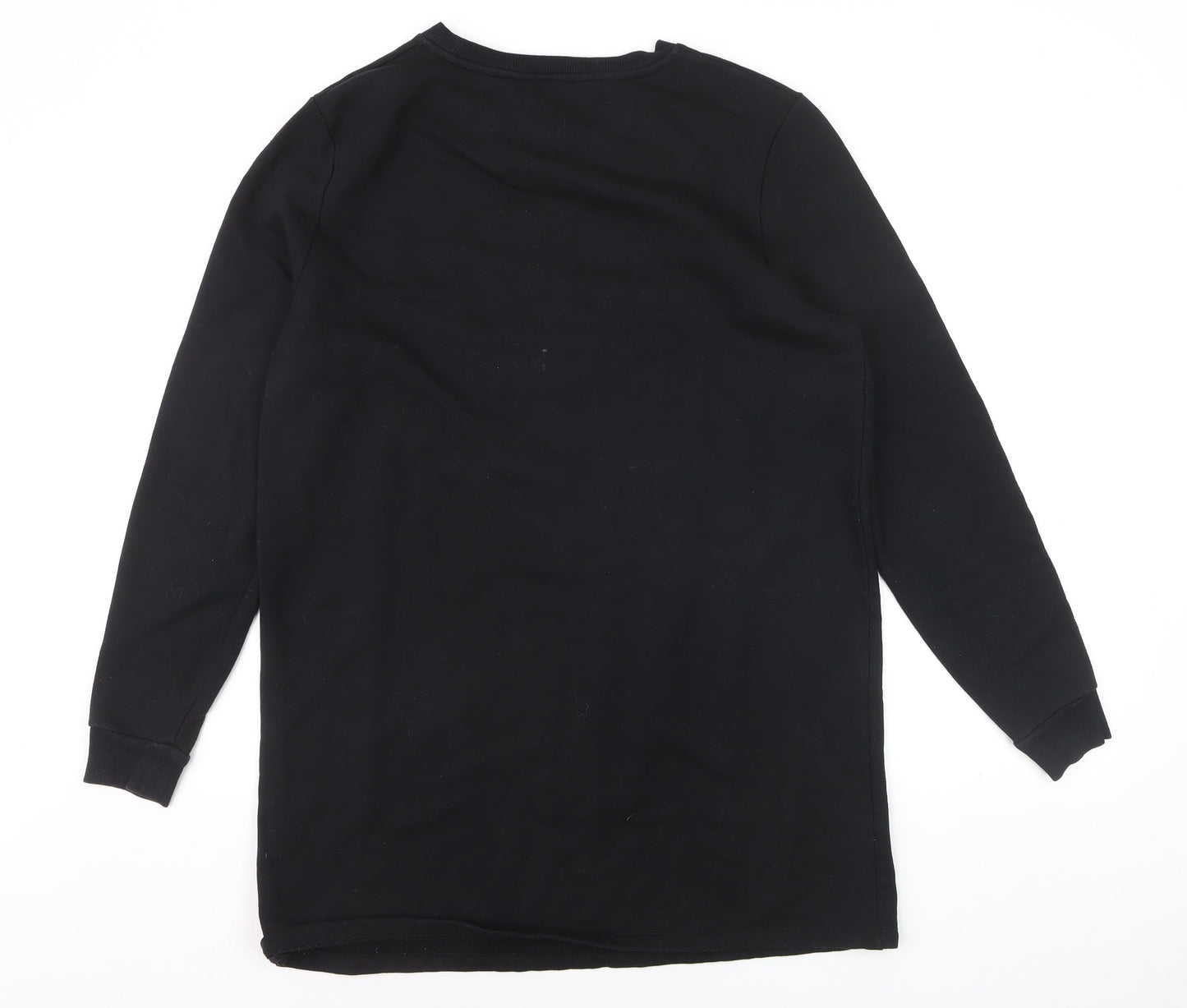 Lipsy Women Black Sequin Lips Sweatshirt UK 14