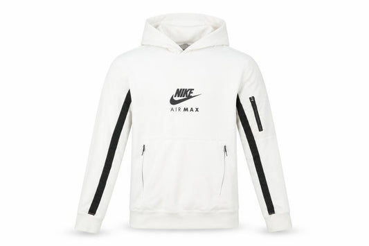 Nike Air Max Boys White Pullover Hoodie Small 128-137cm Polyester