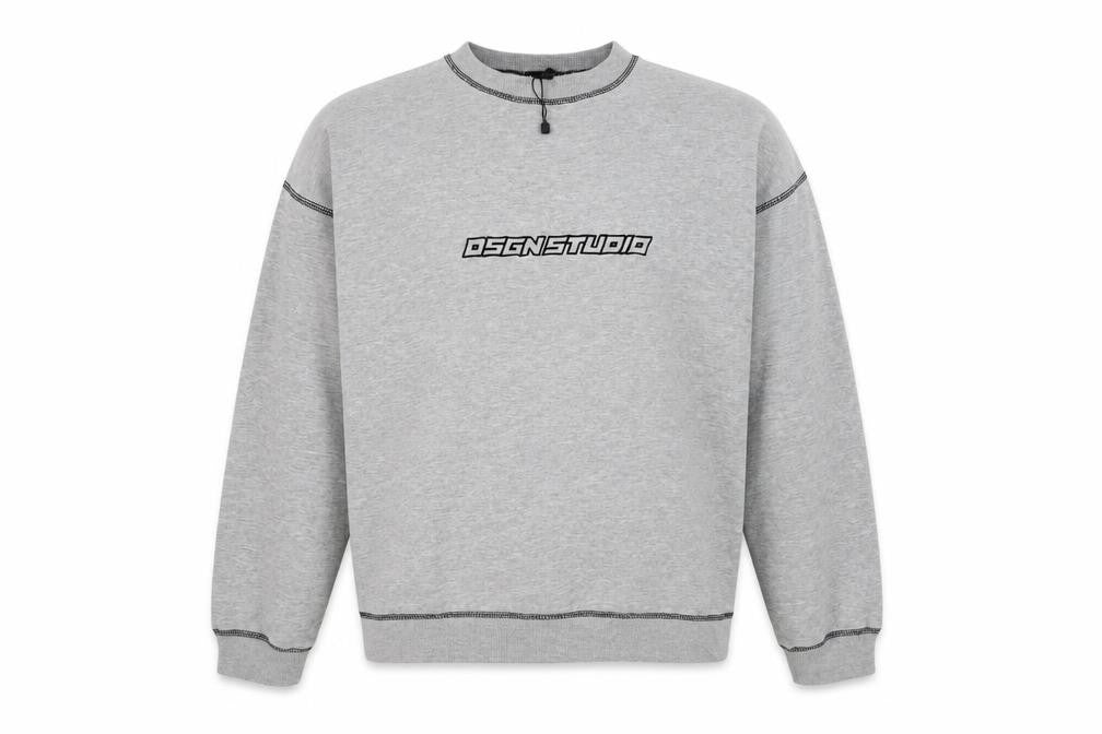 Bochoo Men's Grey Logo Pullover Sweatshirt Medium