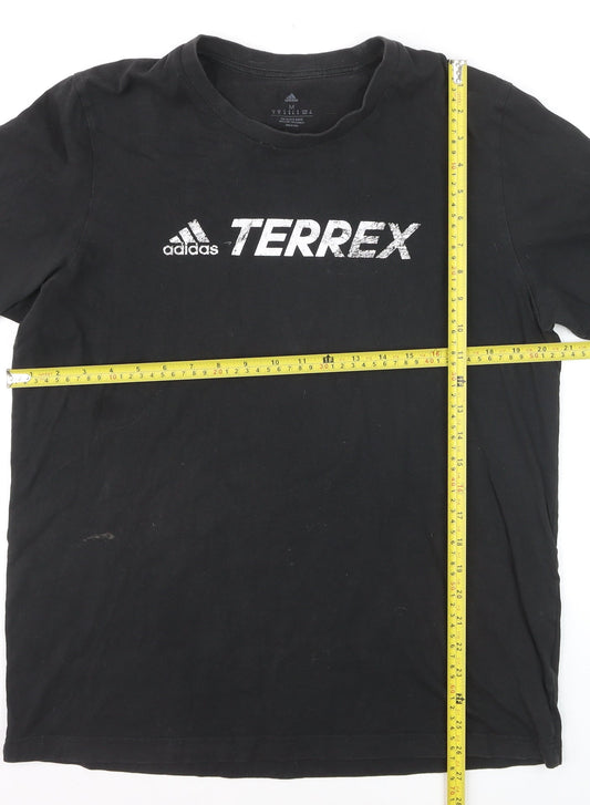 Adidas Terrex Men's Black Medium Sports Graphic T-Shirt
