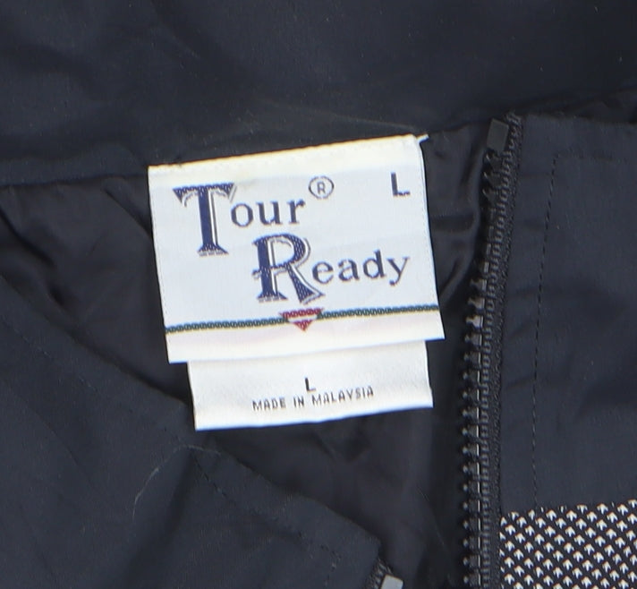 Tour Ready Men's Grey L 1/4 Zip Lightweight Lined Jacket