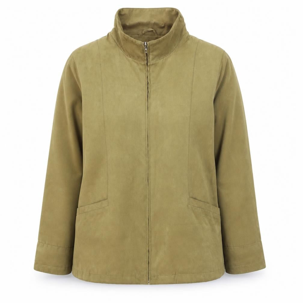EWM Women’s Beige Full Zip Mid-Length Jacket Size 14