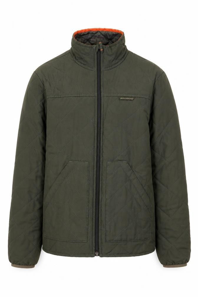 Solognac Men's Green Quilted Hunting Jacket Size S Polyester