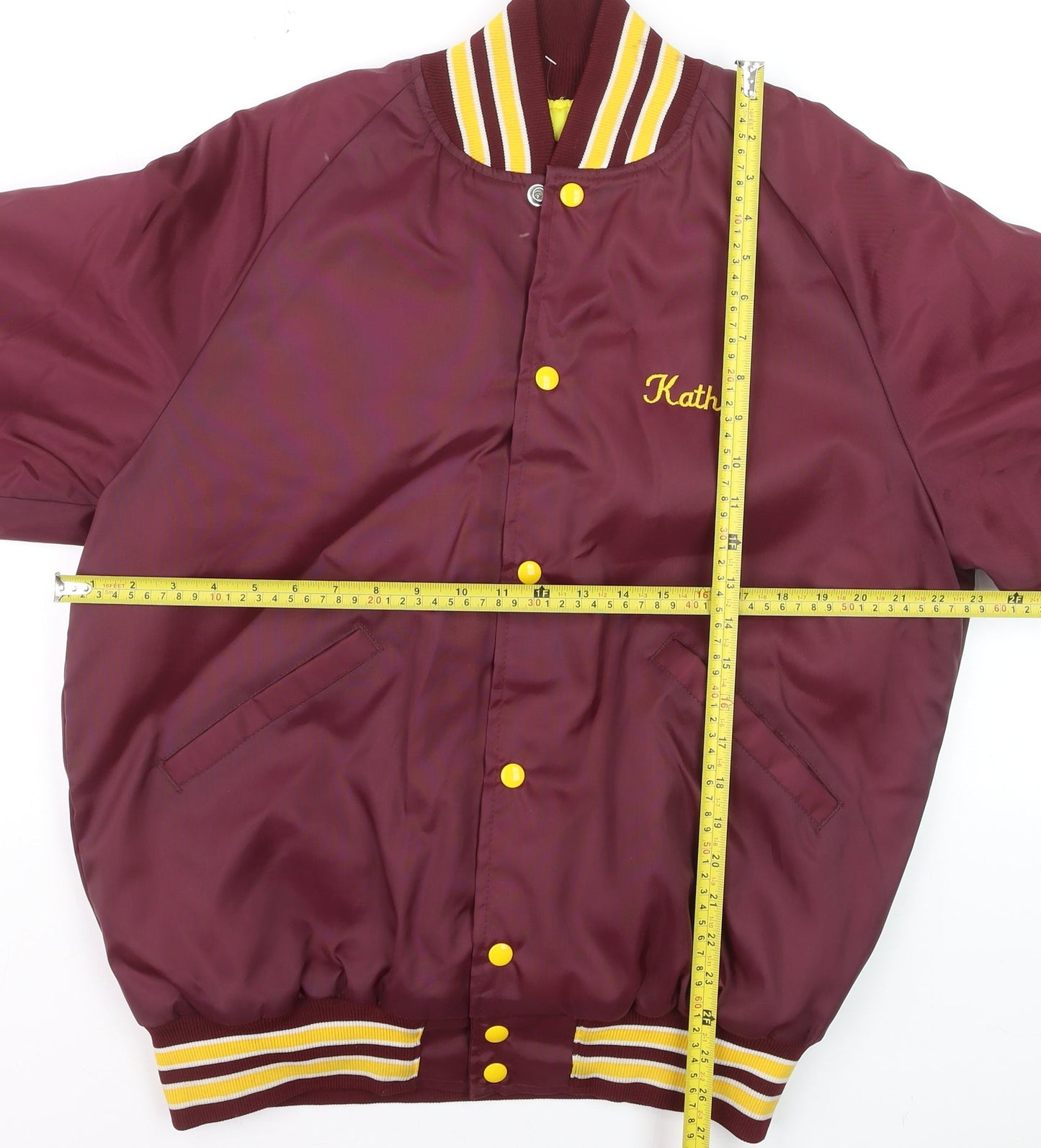 Butwin Women Burgundy Varsity Jacket M Embroidered Minnesota Skydivers