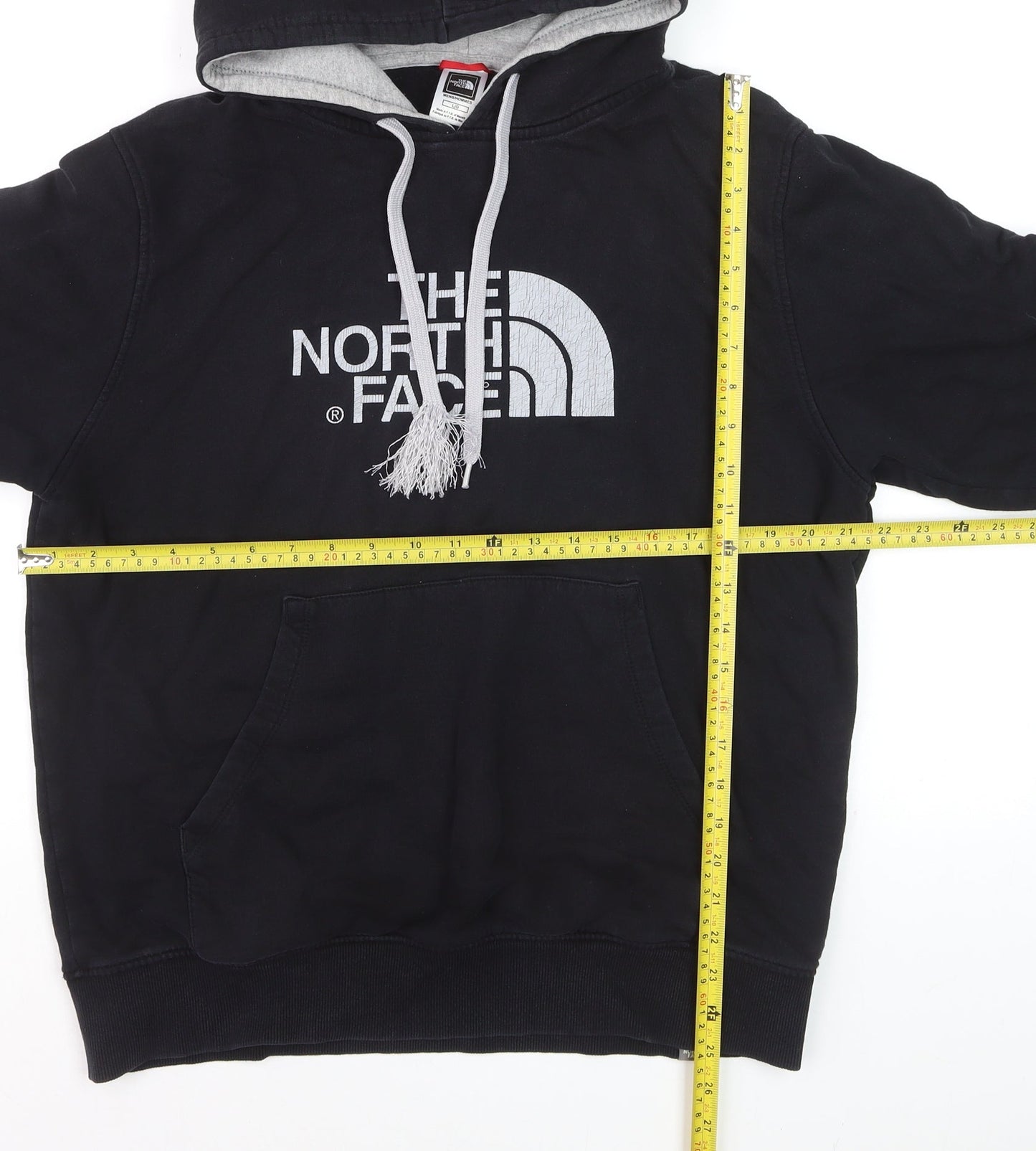 The North Face Men’s Black Large Pullover Hoodie with Logo and Kangaroo Pocket