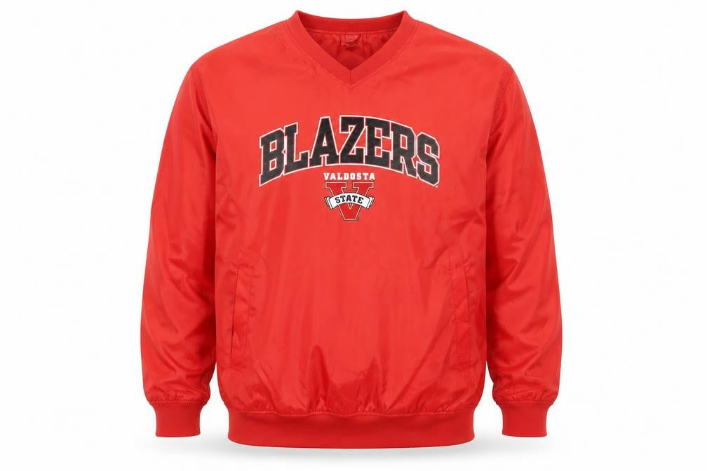 Red Oak Mens Red V-Neck Pullover Sweatshirt L College Sports Style