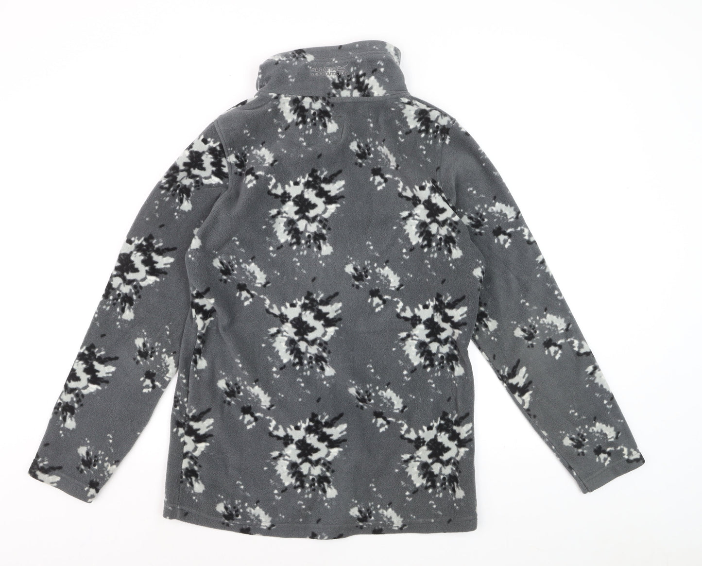 Regatta Women’s Grey Floral Fleece Full Zip Sweatshirt UK 12