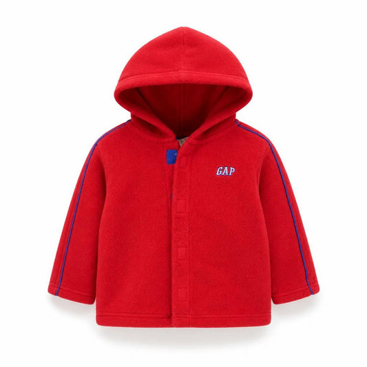 Baby Gap Red Fleece Hooded Basic Jacket 18-24 Months Unisex Winter Coat