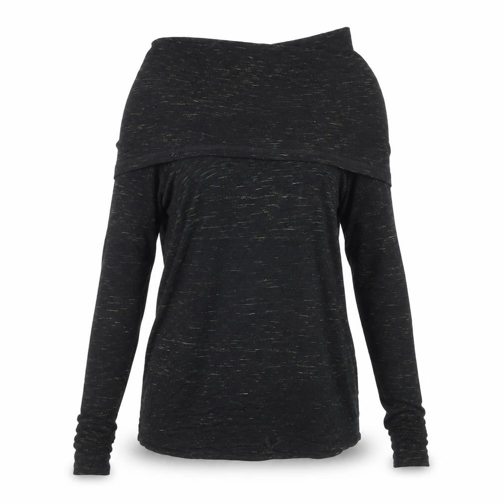 Sweaty Betty Women's Black Long Sleeve Cowl Neck Top Size S