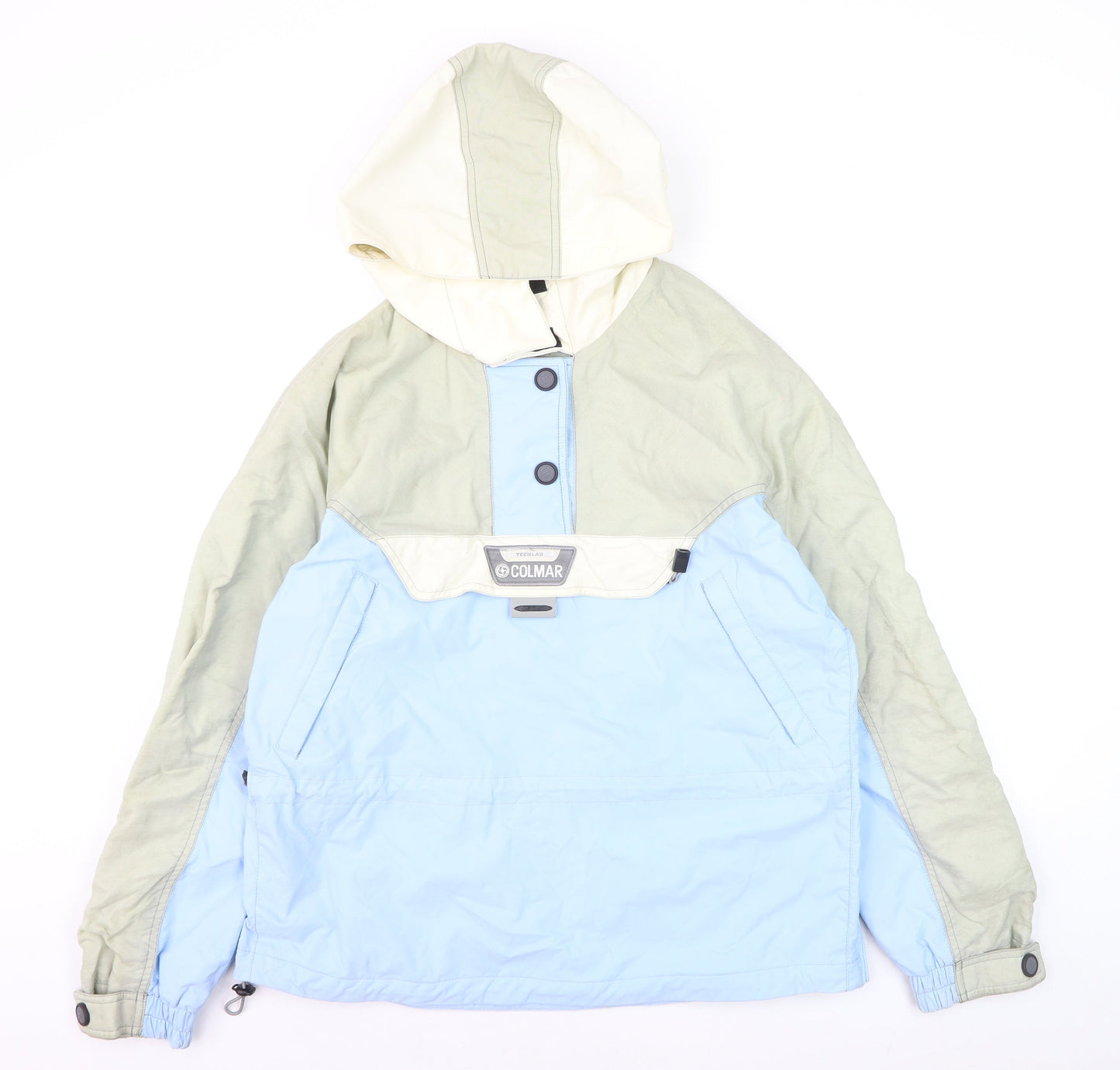 Colmar Mens Blue Green Hooded Anorak Jacket Size 38 Regular