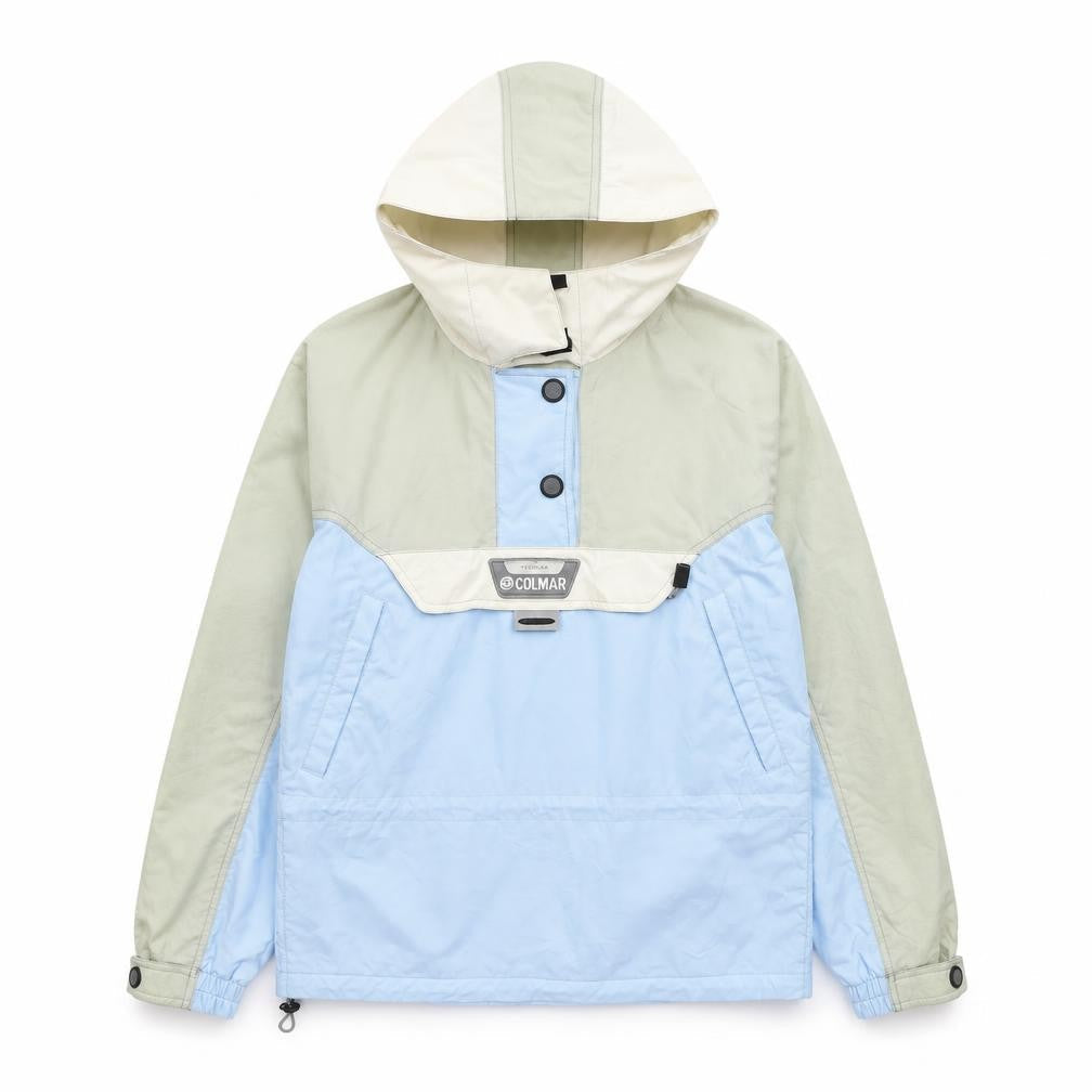 Colmar Mens Blue Green Hooded Anorak Jacket Size 38 Regular
