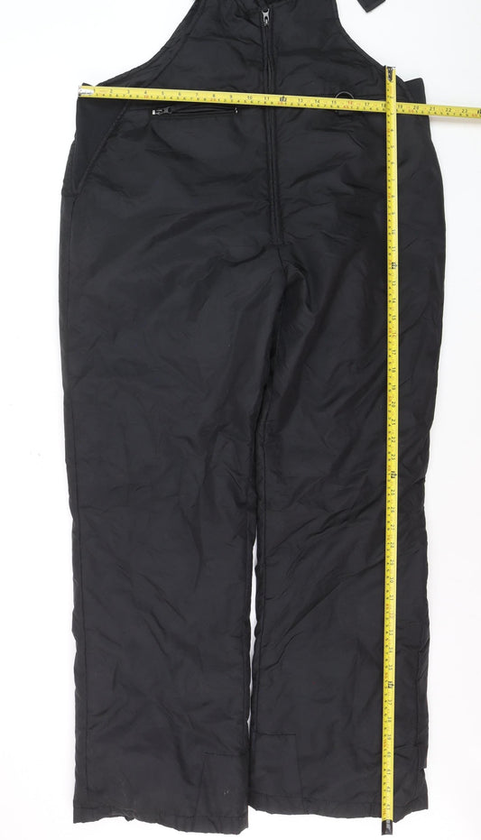 Ski Gear Men's Black L Waterproof Insulated Snow Pants