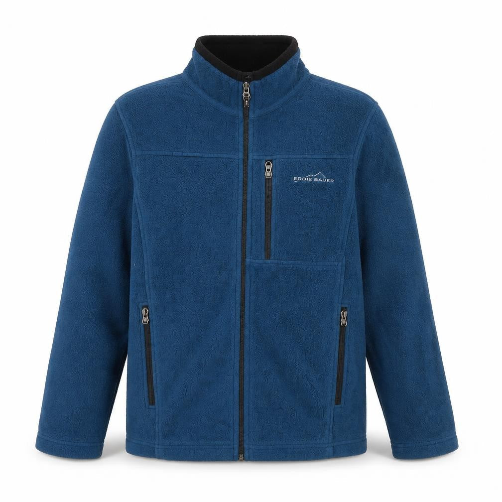 Eddie Bauer Men's Blue Full Zip Fleece Sweatshirt Size M