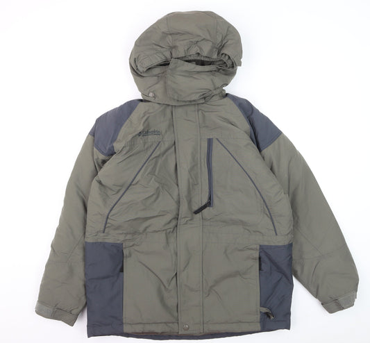 Columbia Men's Green XL Waterproof Hooded Padded Parka Jacket
