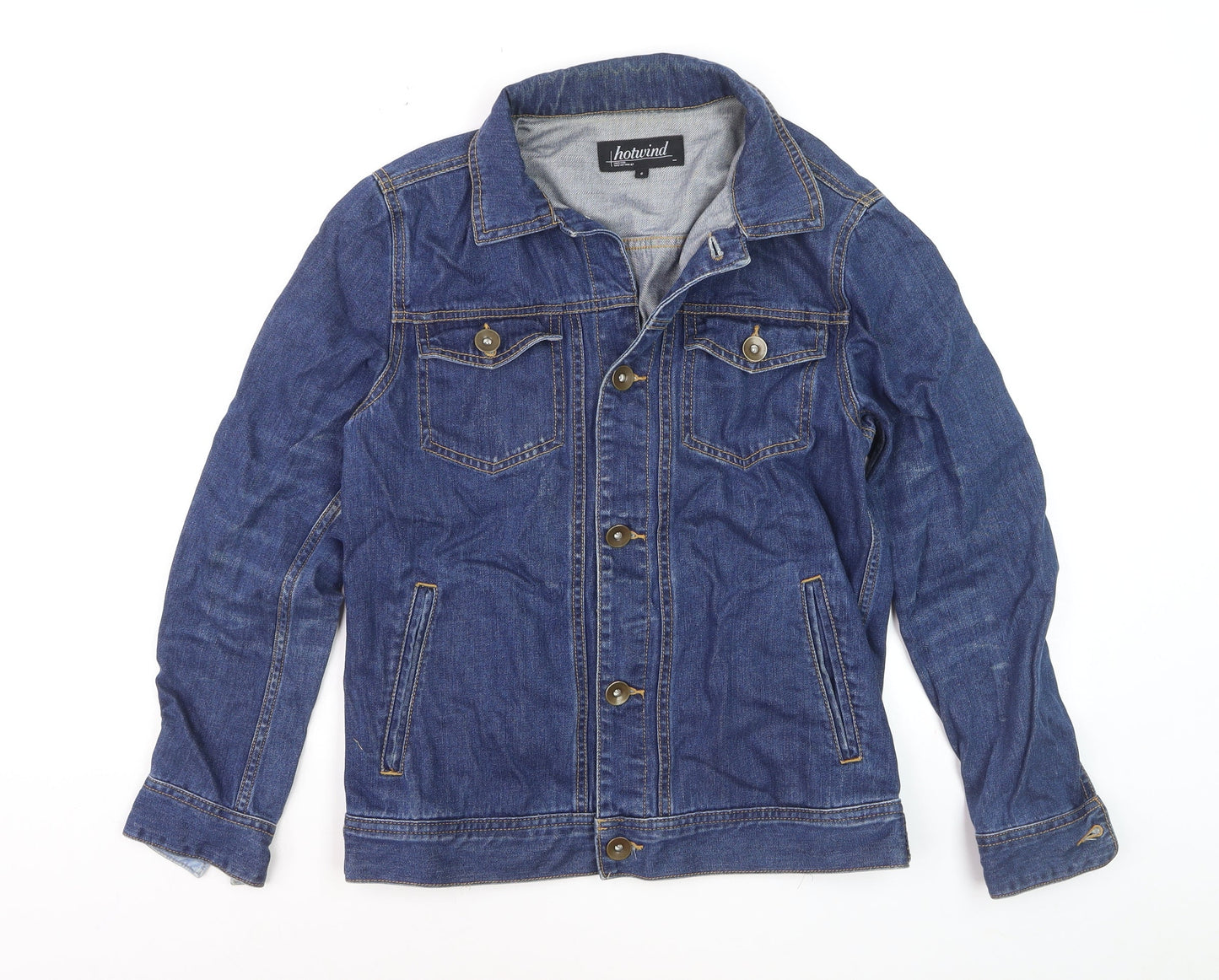 Hotwind Women's Blue Denim Basic Jacket Size S