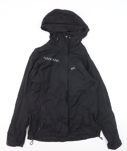 Helly Hansen Men's Black Waterproof Hooded Rain Jacket M