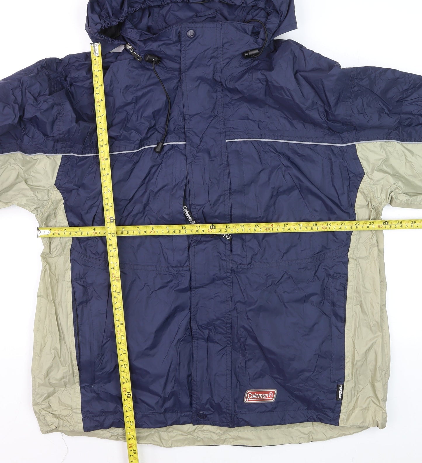 Coleman Men’s Blue XL Waterproof Hooded Rain Jacket Outdoor Coat