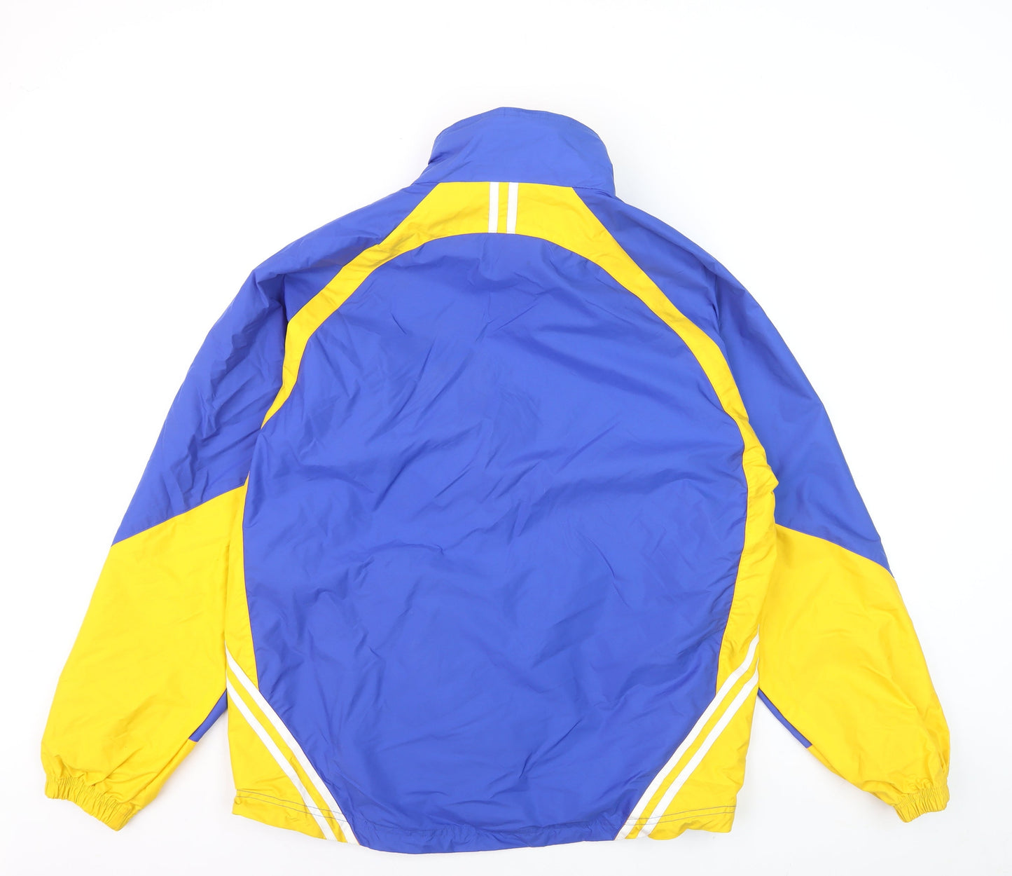 Holloway Men's Blue Yellow Windbreaker Jacket Medium Sports Full Zip