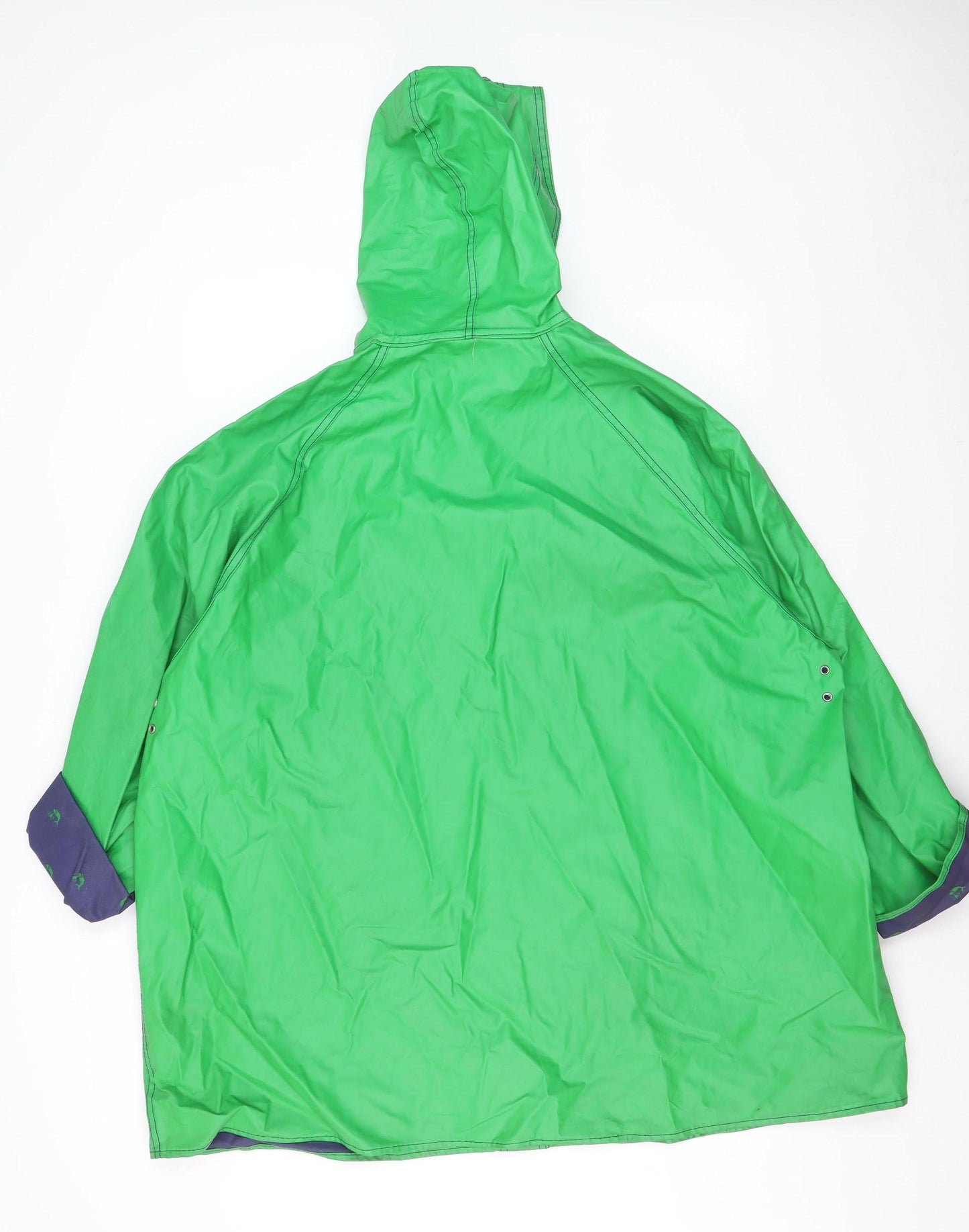 Lot One Men’s Green Waterproof Hooded Rain Coat L Vintage Windproof
