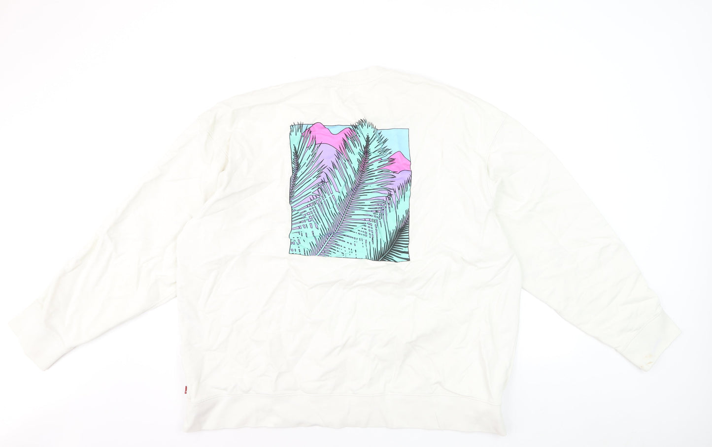 Levi's Men's White 2XL Relaxed Fit Graphic Sweatshirt