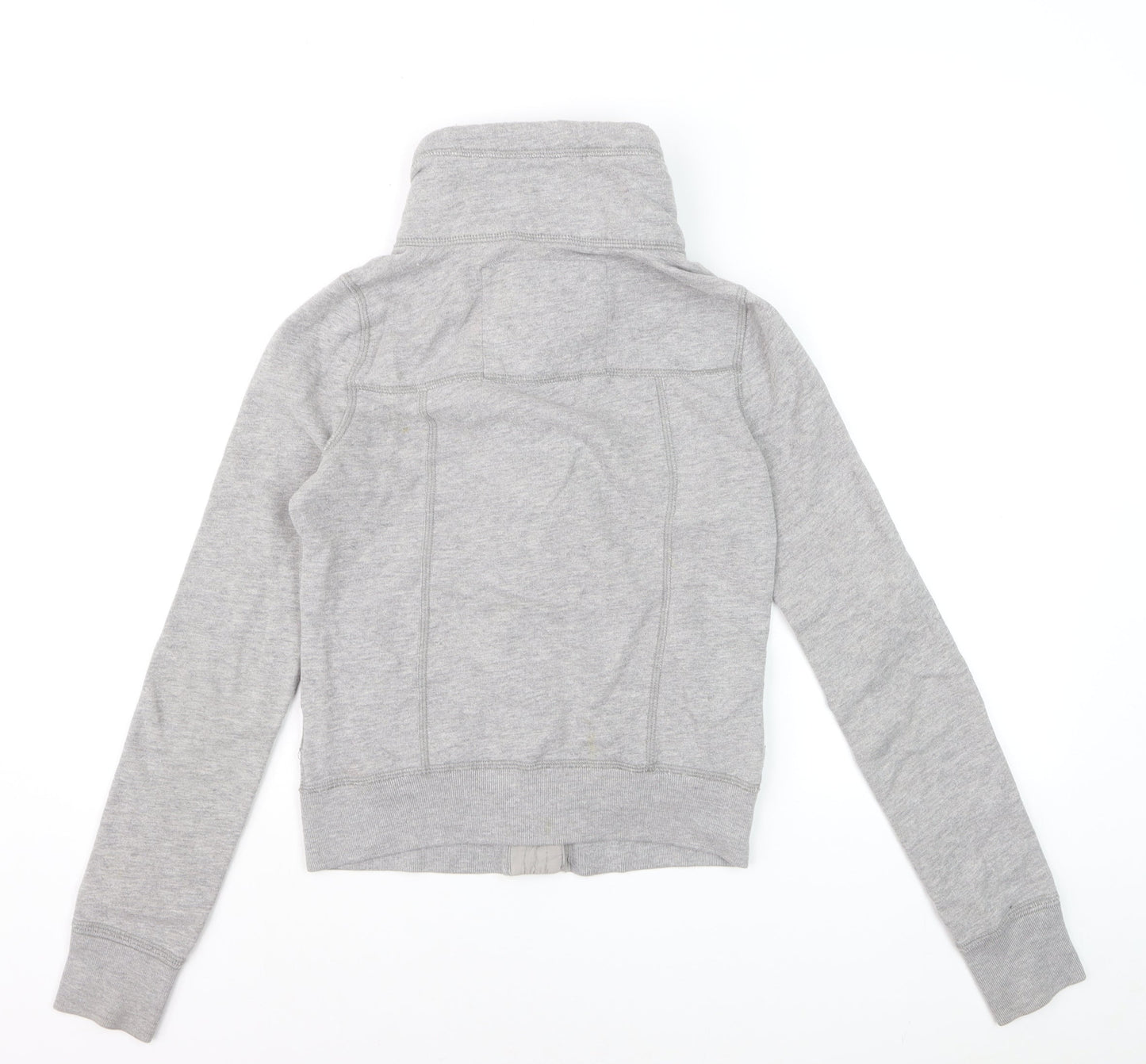 Abercrombie & Fitch Women's Grey Button Hoodie Sweatshirt M
