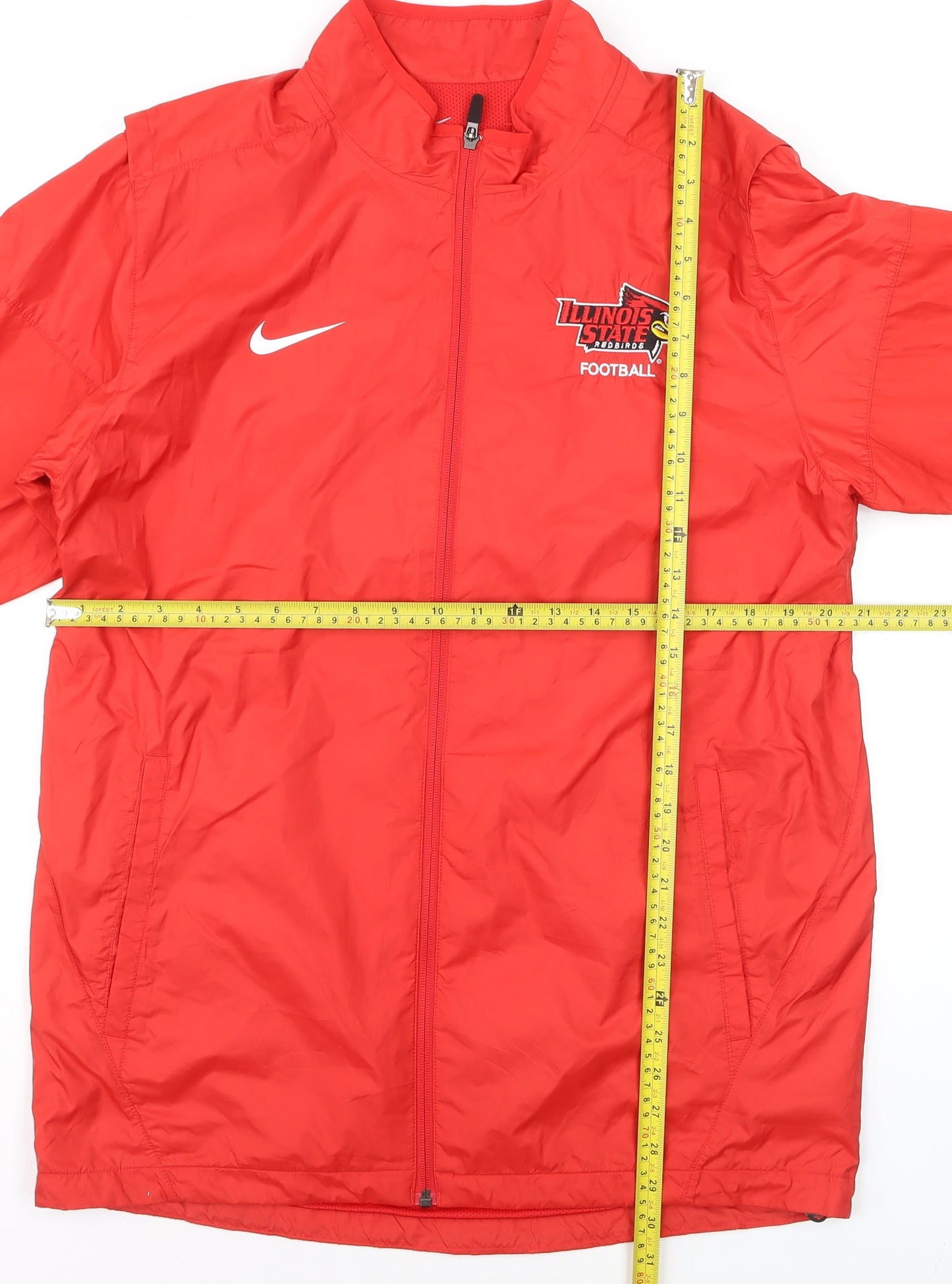 Nike Men’s Red Illinois State Football Windbreaker Jacket M