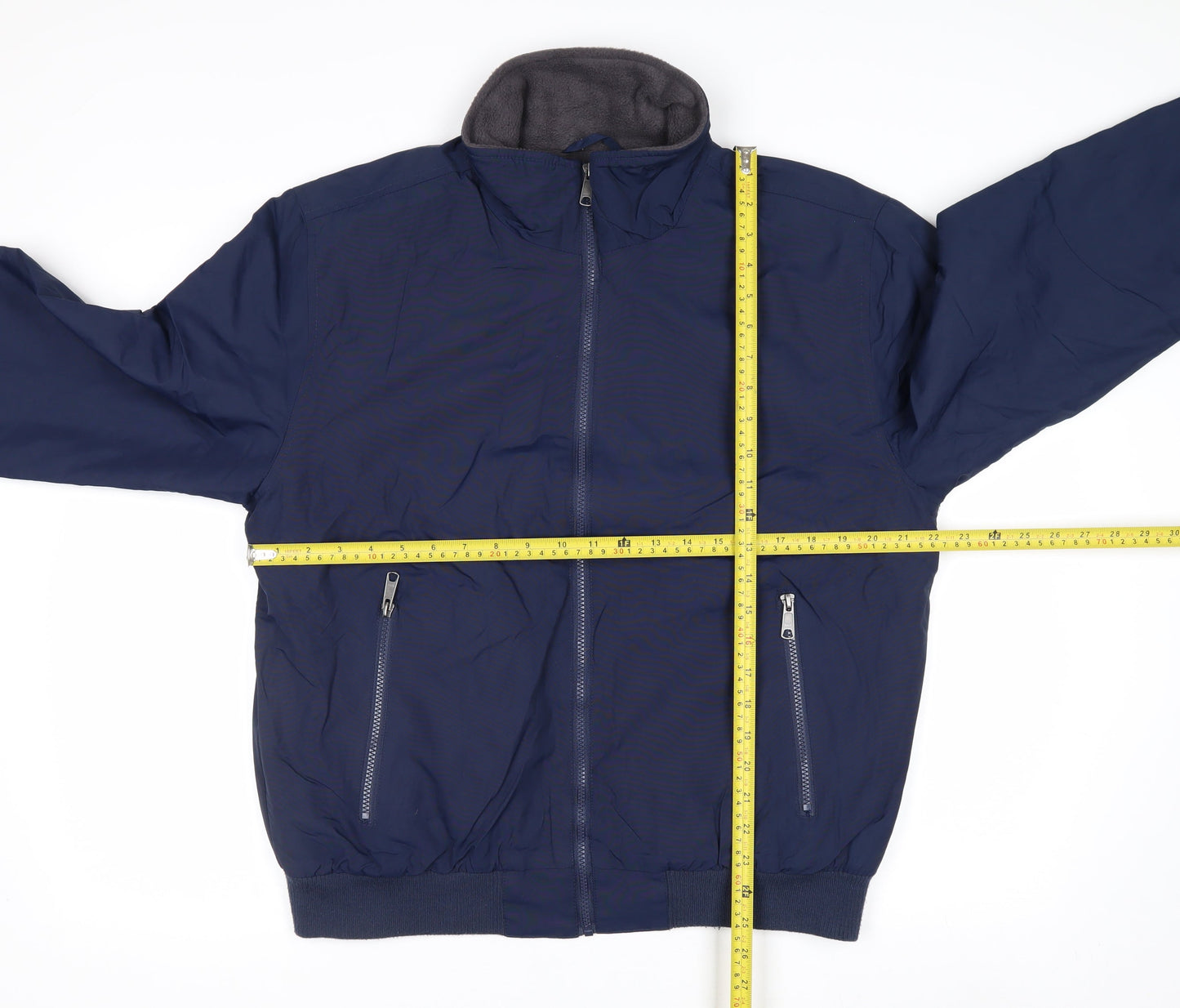 St John’s Bay Men’s Blue Water Resistant Nylon Jacket Size M