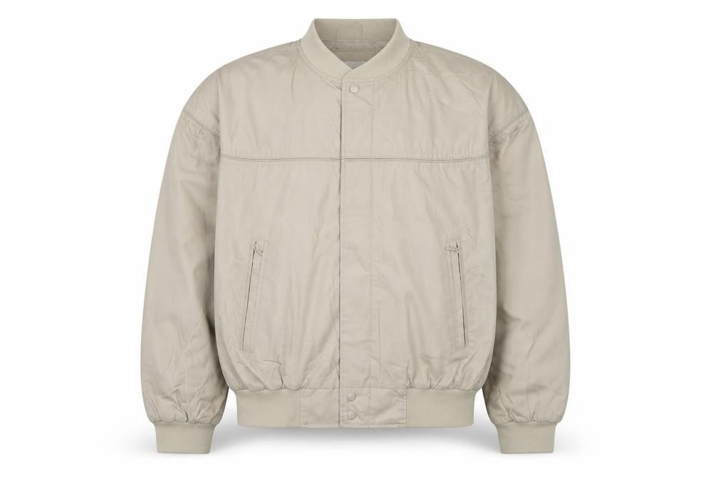 Knightsbridge Men's Beige Bomber Jacket L Regular Fit Polyester