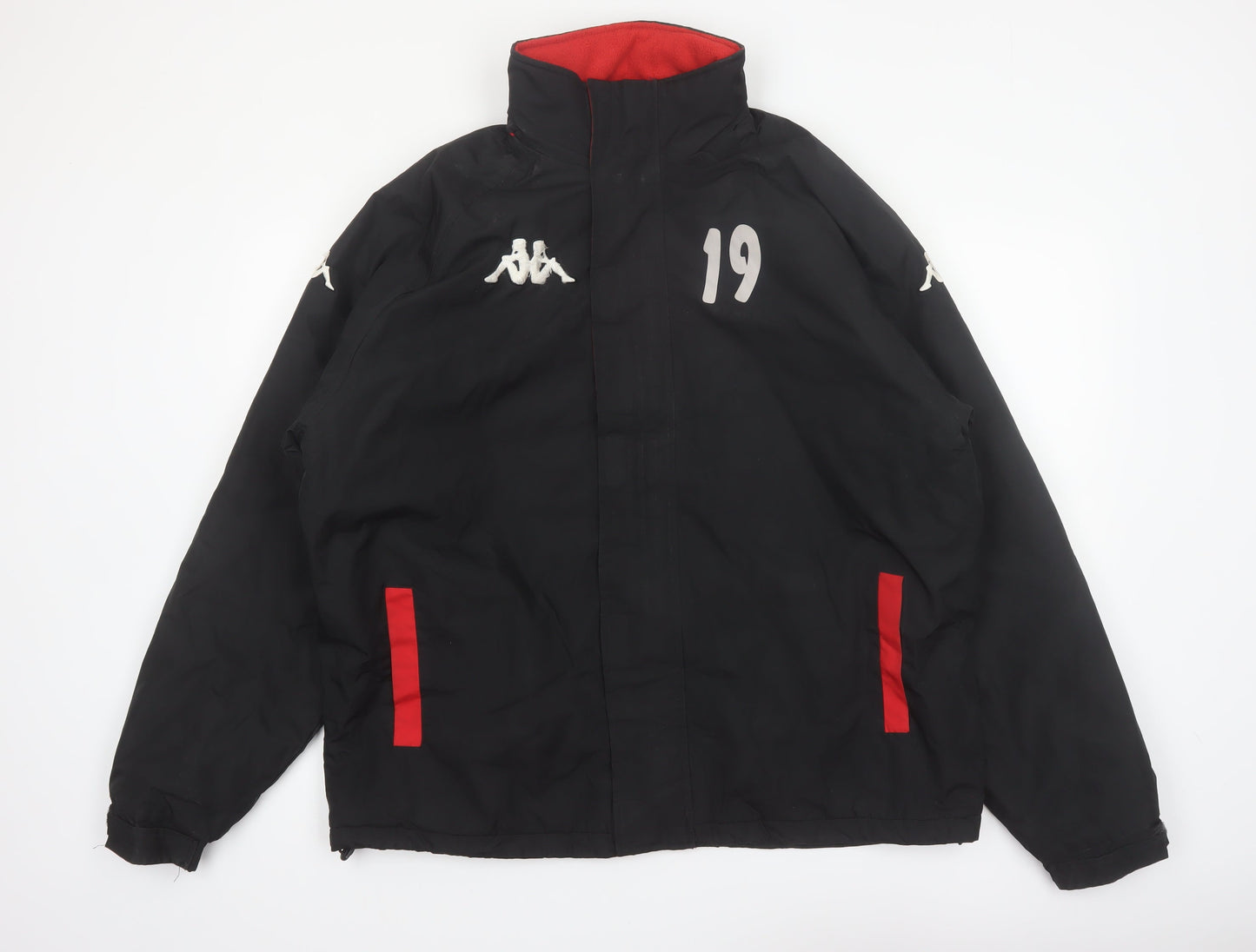 Kappa Men’s Black XL Sports Jacket Polyester Lined Winter Casual