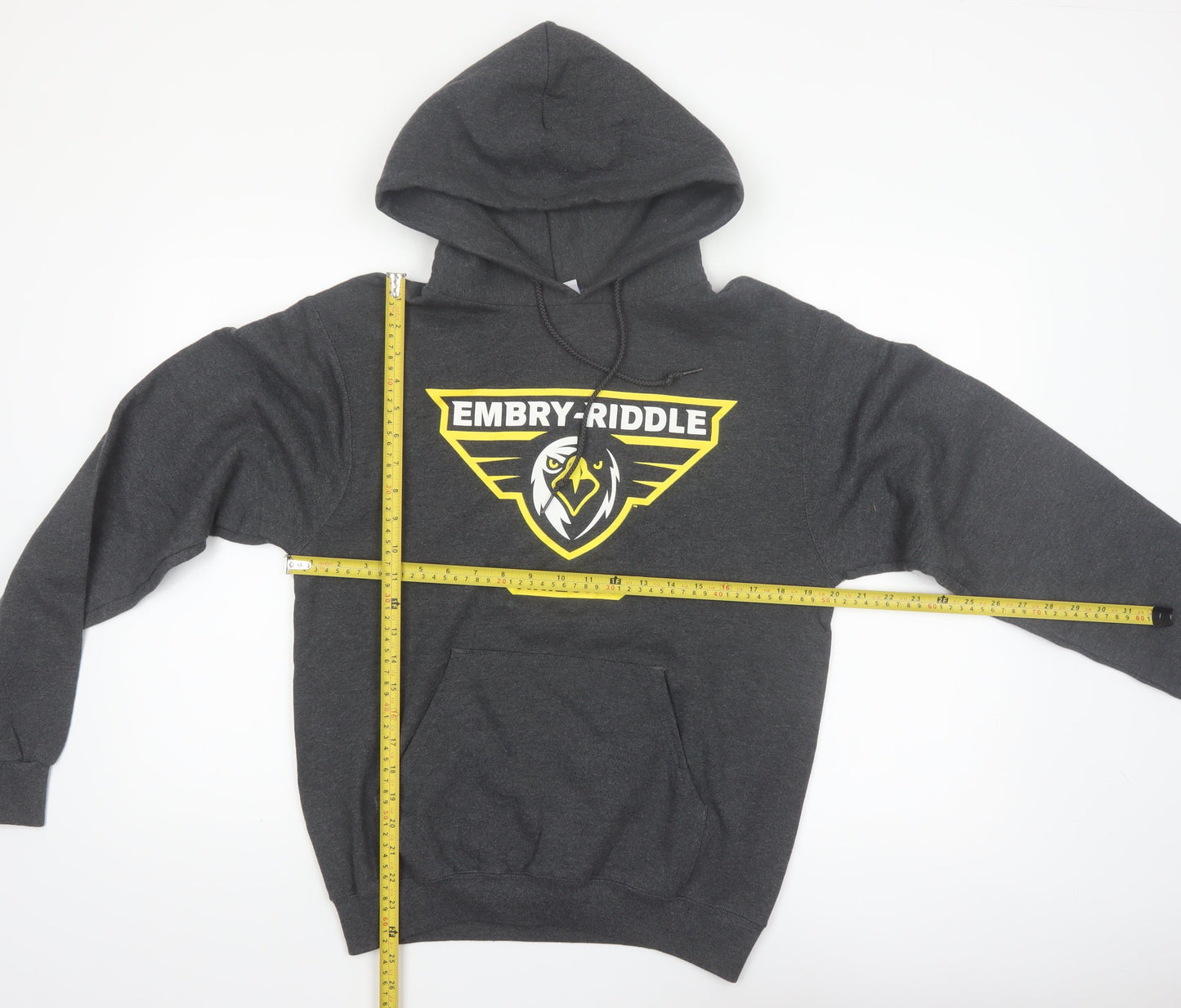 Champion Men's Grey Pullover Hoodie Embry-Riddle Arizona Small