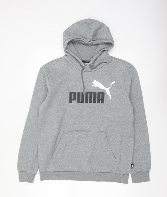 Puma Mens Grey Pullover Hoodie Regular Fit M Sportswear