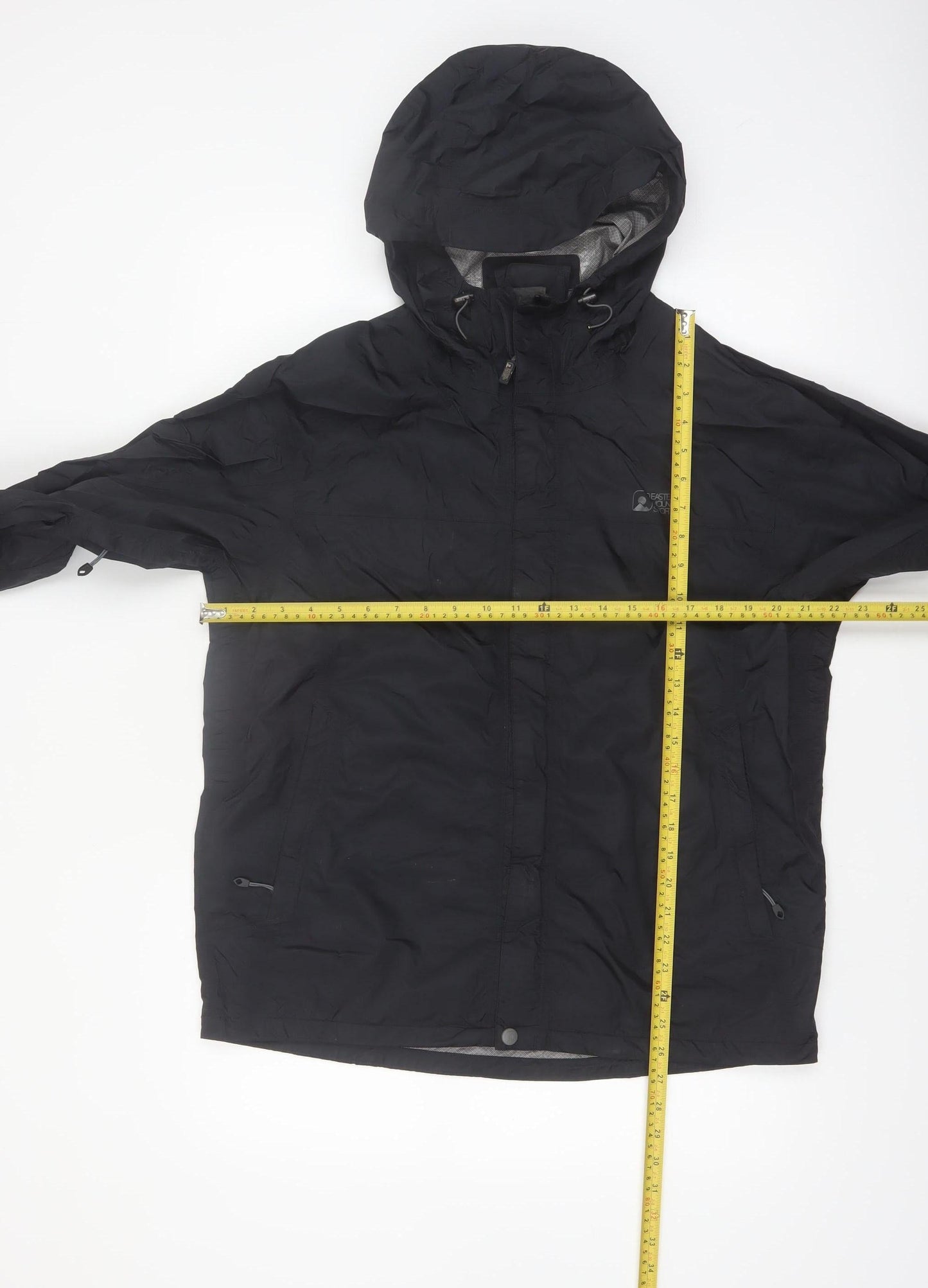 Eastern Mountain Sports Men's Black Medium Waterproof Hooded Rain Jacket