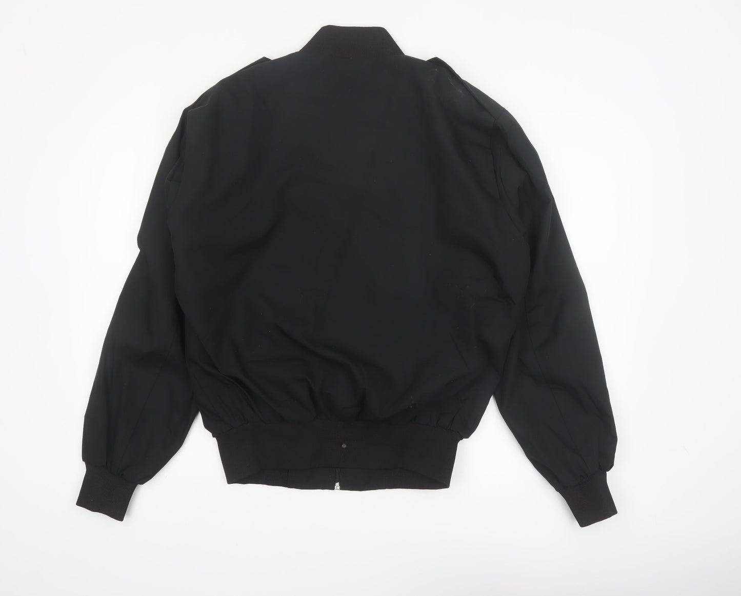 CANEX Men's Black Bomber Jacket Size 42 Regular Fit Full Zip Polyester
