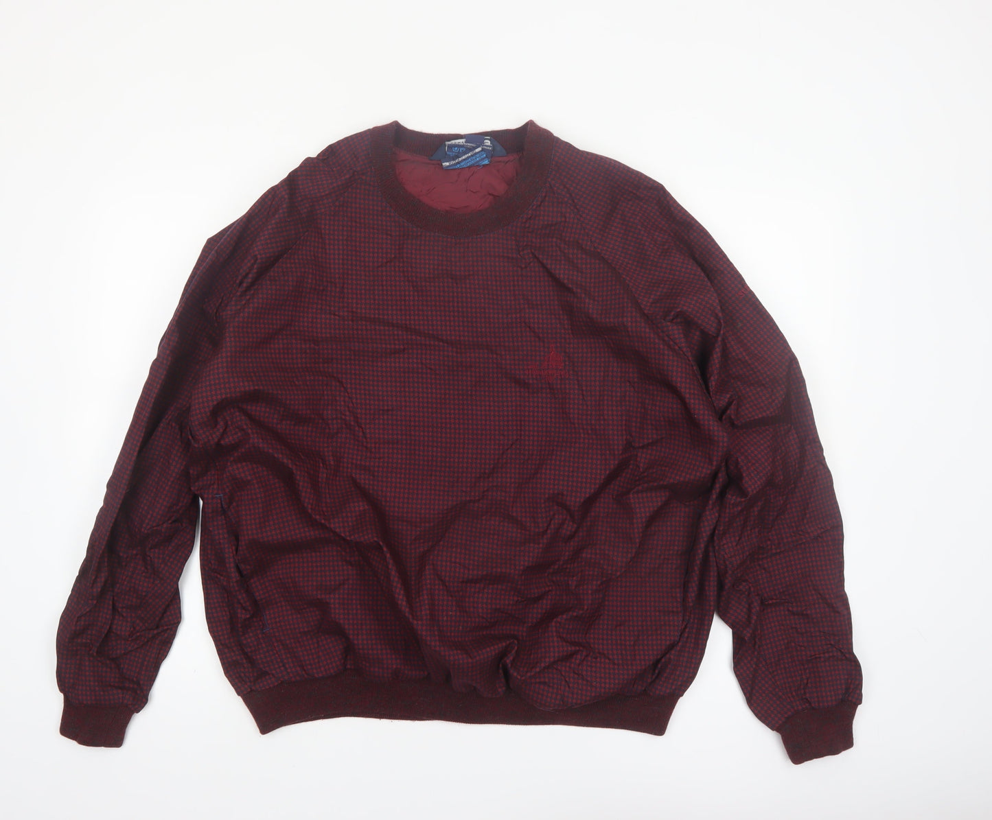 Sunderland of Scotland Men's Red Check Pullover Sweatshirt L Waterproof