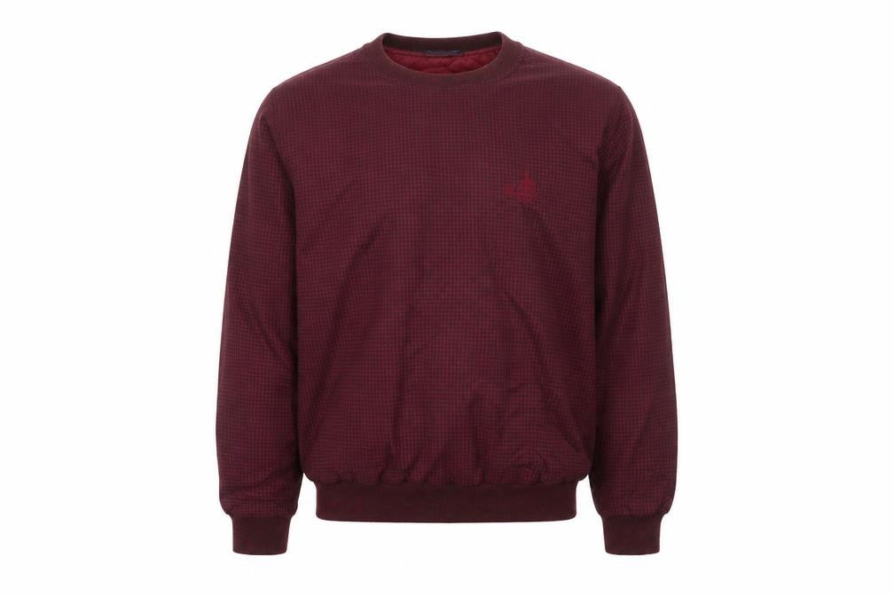 Sunderland of Scotland Men's Red Check Pullover Sweatshirt L Waterproof