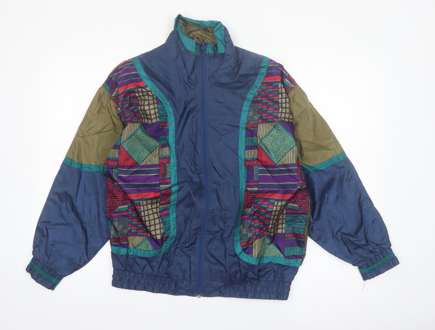 Active Stuff Men's Multicoloured 90s Nylon Windbreaker Jacket S