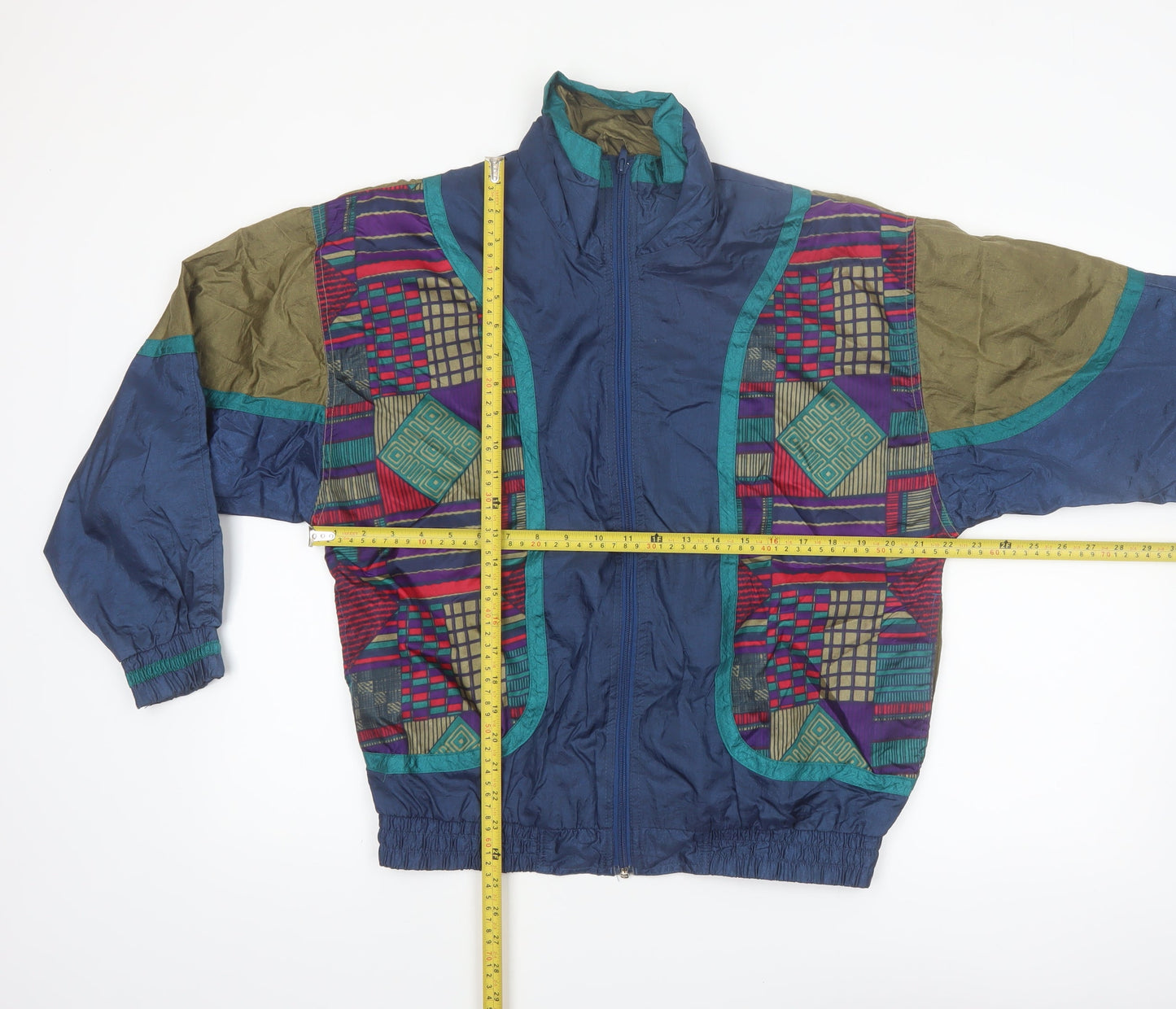 Active Stuff Men's Multicoloured 90s Nylon Windbreaker Jacket S
