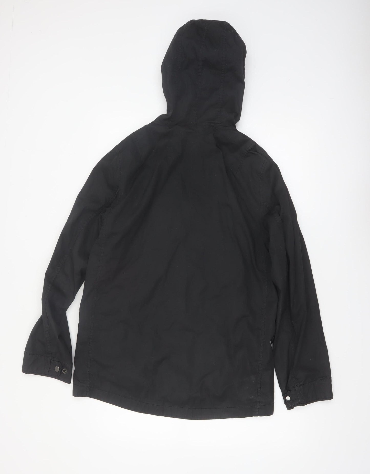 Gap Womens Black Cotton Hooded Parka Jacket Size S