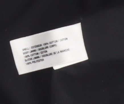 Gap Womens Black Cotton Hooded Parka Jacket Size S