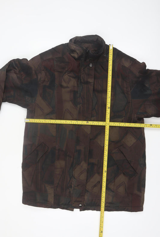 Forecaster of Boston Men's Brown Geometric Mid-Length Coat S