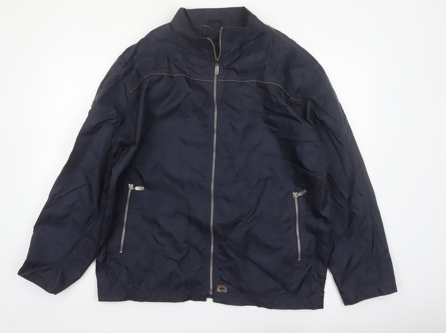 Urban North End Men's Blue Nylon Full Zip Lightweight Jacket Medium