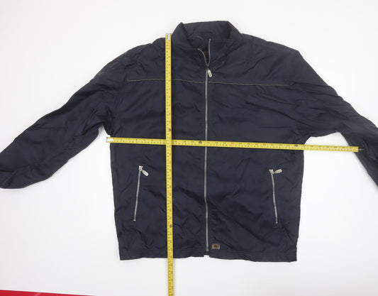 Urban North End Men's Blue Nylon Full Zip Lightweight Jacket Medium