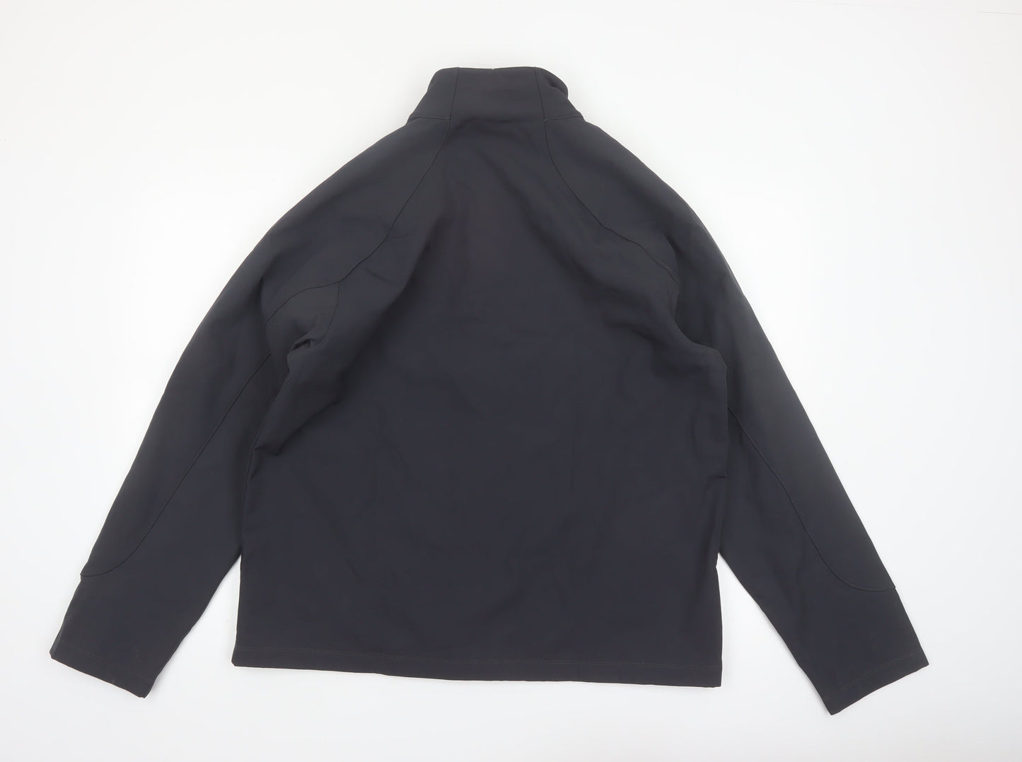 Blue Harbor Mens Black Softshell Jacket L Full Zip Windproof