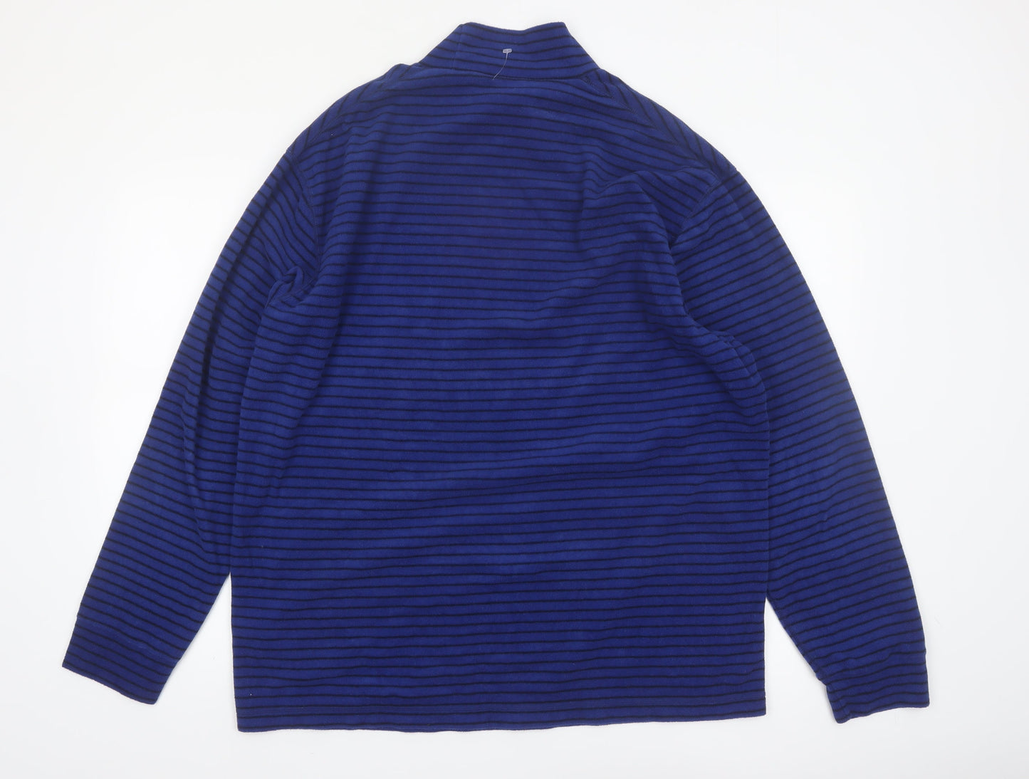 Uniqlo Men’s Blue Striped HEATTECH High Neck Long Sleeve Top 2XL