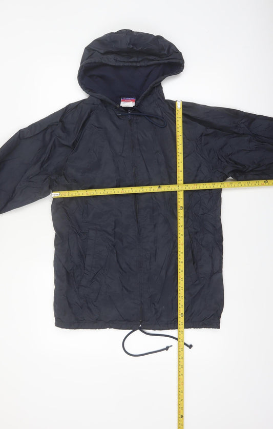 Champion Women's Blue S Hooded Windbreaker Jacket