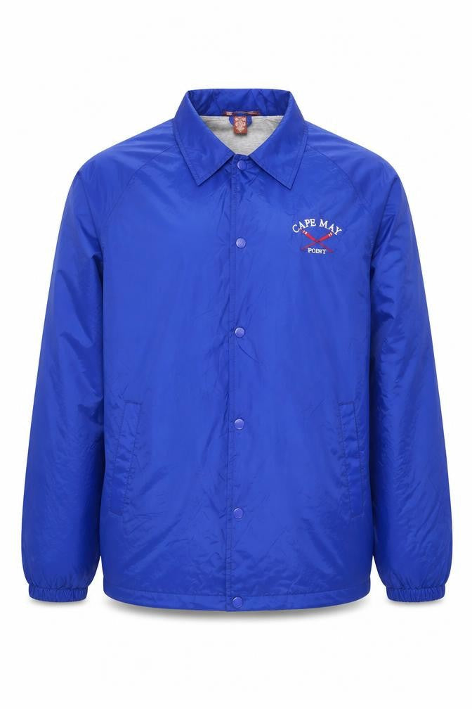 Harriton Men's Blue XL Nylon Coach Jacket Lined Casual Lightweight