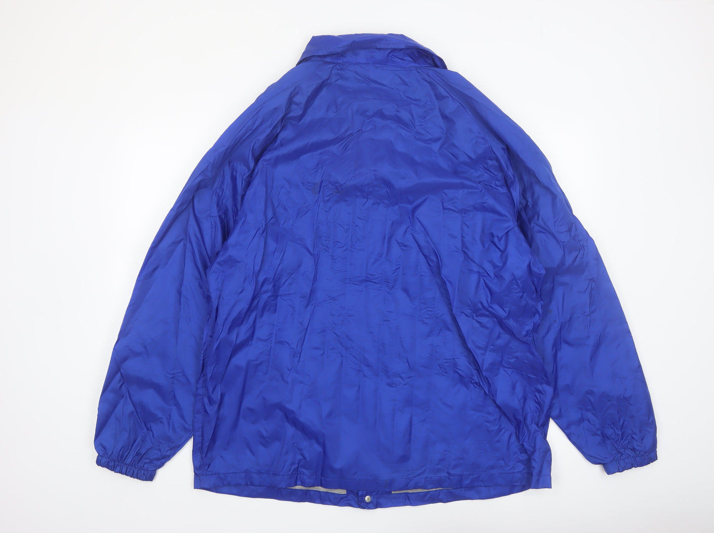 Harriton Men's Blue XL Nylon Coach Jacket Lined Casual Lightweight
