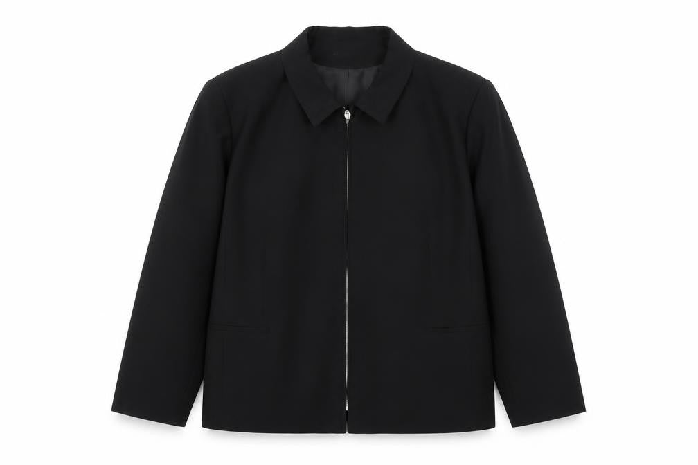 Bonmarché Women's Black Plus Size 22 Classic Lined Zip Jacket