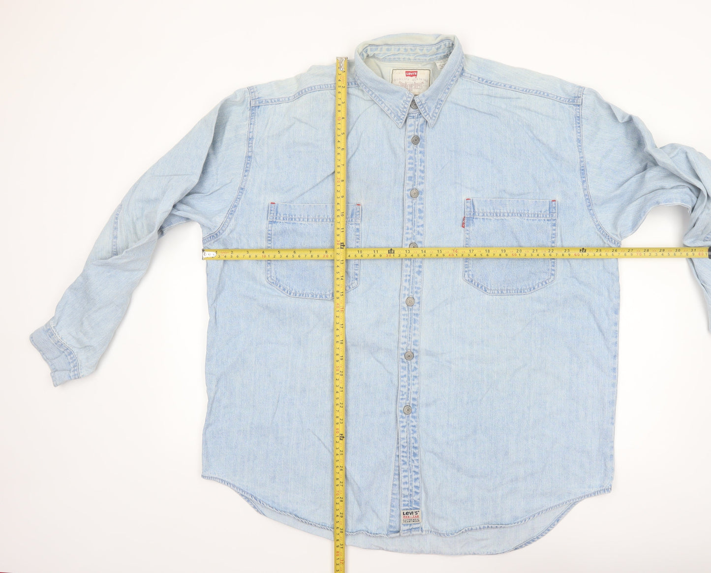 Levi's Men's Blue Denim Button-Up Shirt XL Regular Fit