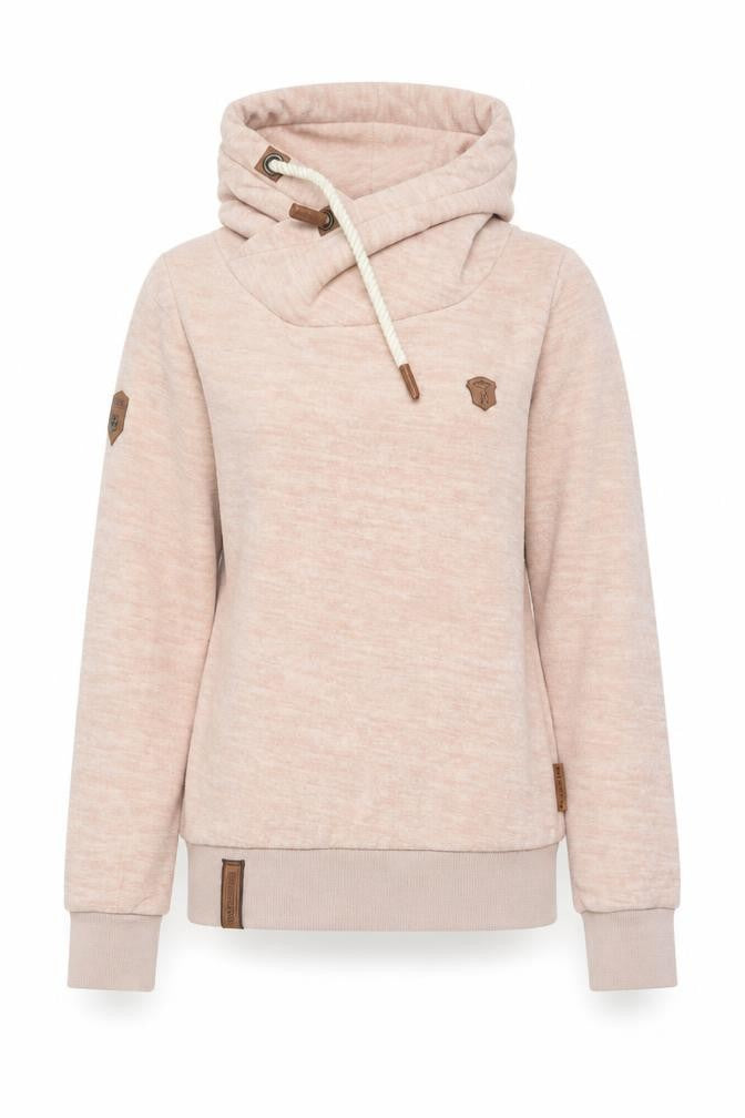 Naketano Women’s Beige Hooded Pullover Sweatshirt Small Polyester Casual